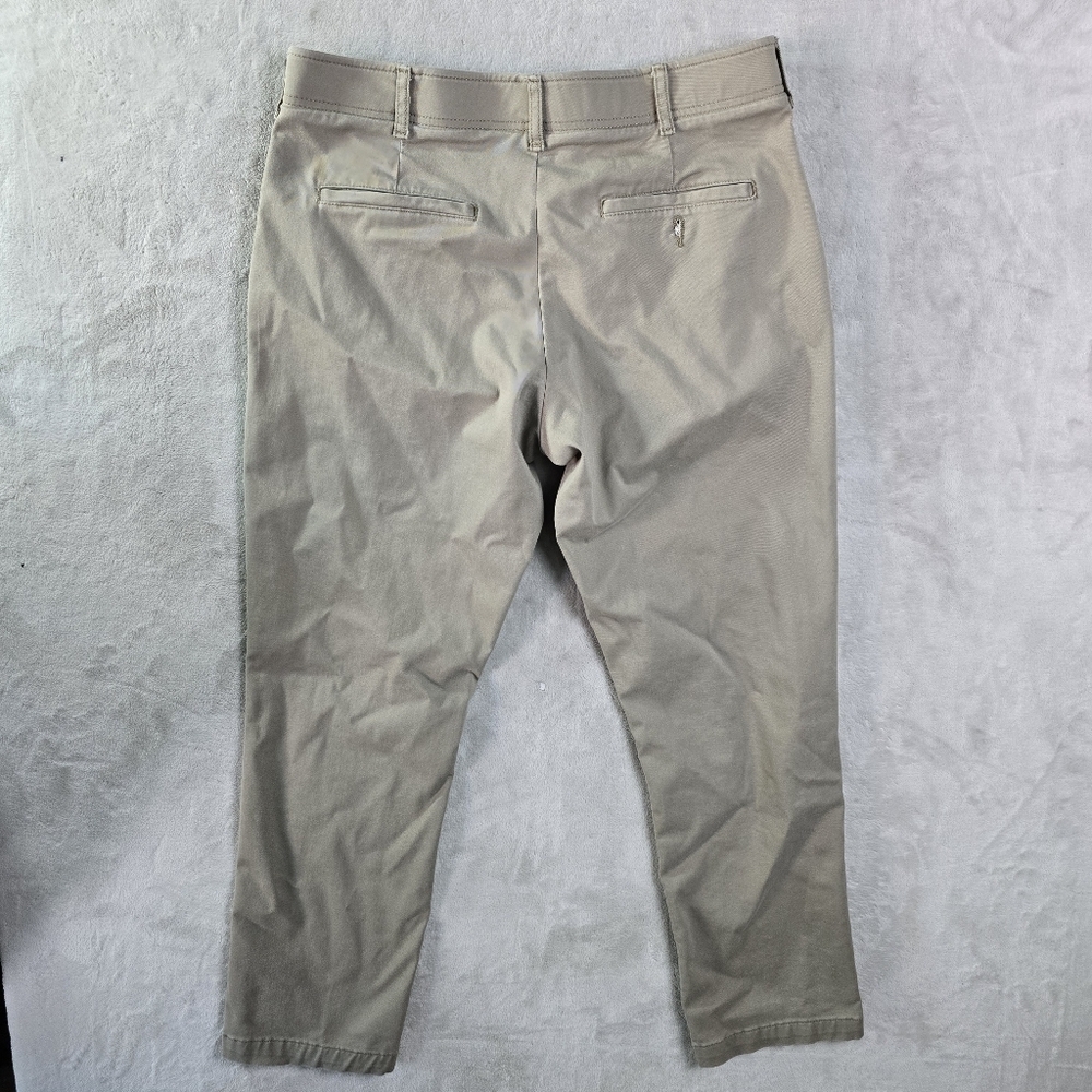 Lee Extreme Comfort Pant Mens 34x30 Beige Cotton Tapered Leg Relaxed Fit Stretch